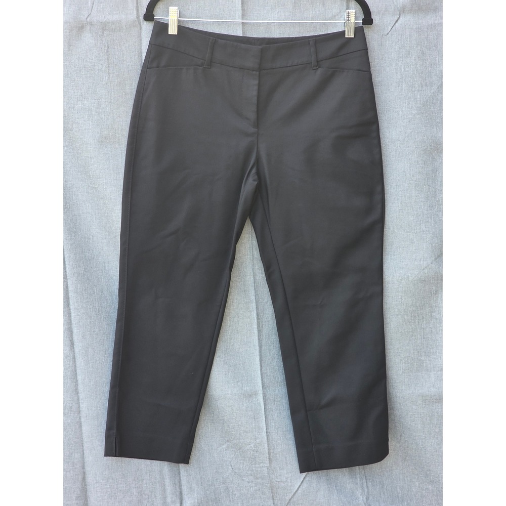 White House Black Market Perfect Form Straight Crop Pants Black 6 570167593
